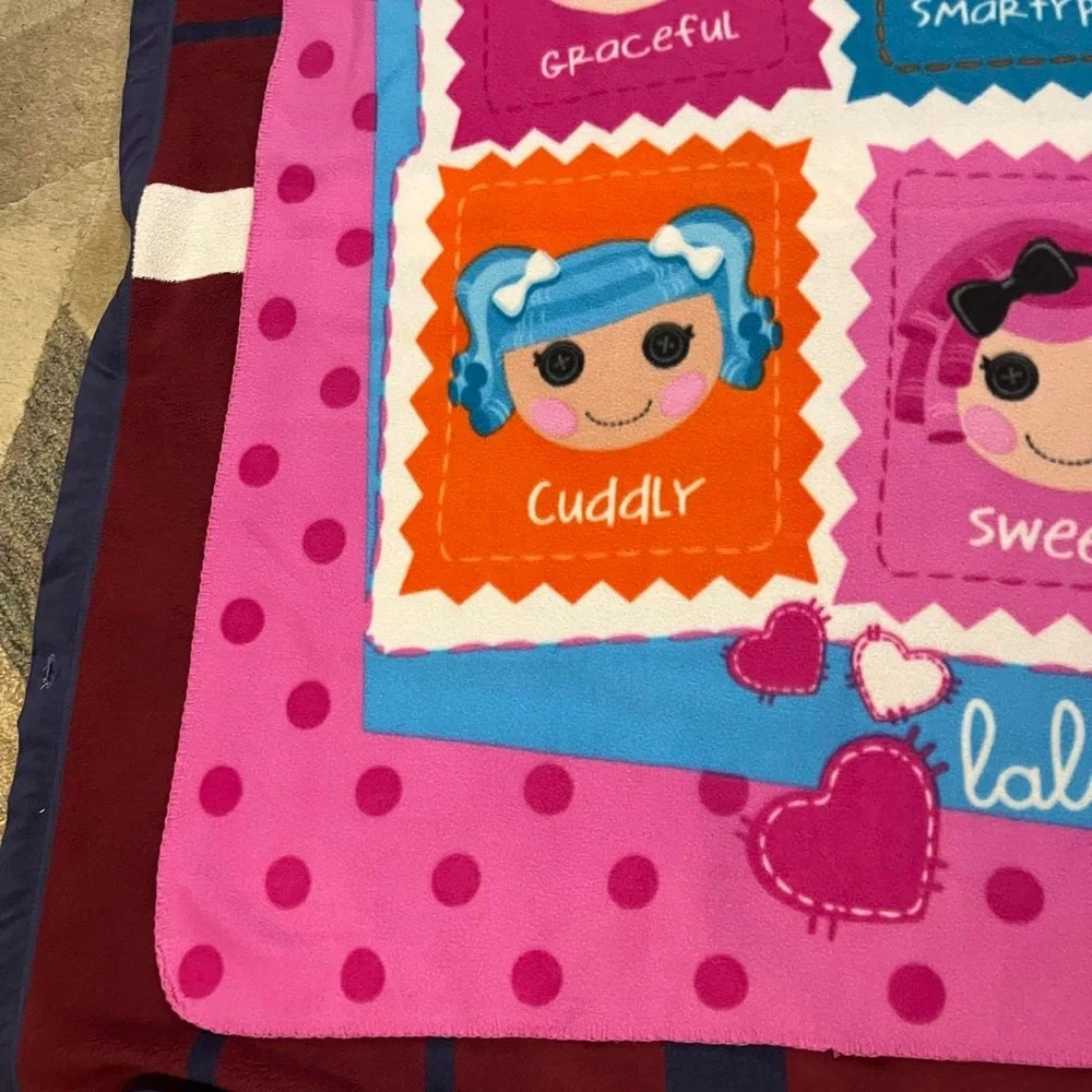 Lalaloopsy Loopsy Cuties micro Rachel throw fleece Blanket Colorful Dolls 58x42”